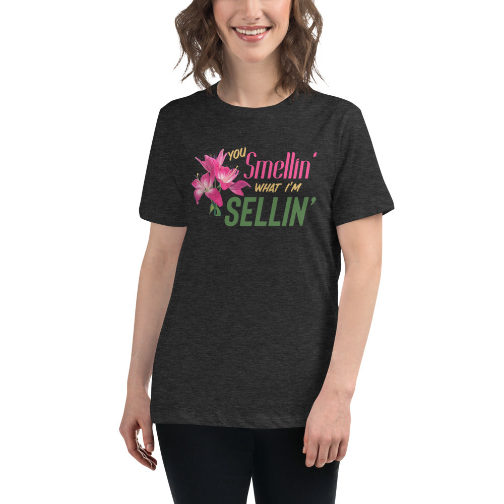 Smellin What I'm Sellin / Women's Funny T-shirts / Funny Women's Shirts
