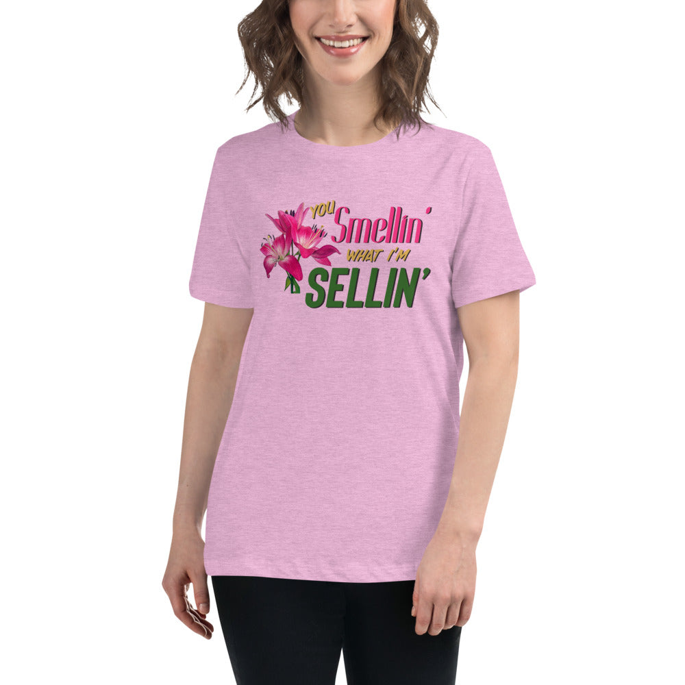 Smellin What I'm Sellin / Women's Funny T-shirts / Funny Women's Shirts