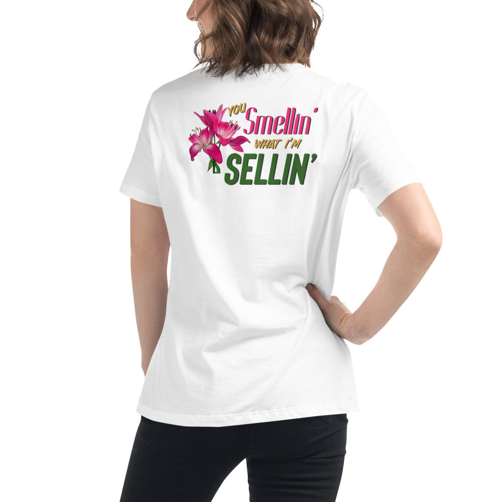 Smellin What I'm Sellin / Women's Funny T-shirts / Funny Women's Shirts