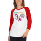 Me? Crazy? Climb Down Off Unicorn / Funny Women's 3/4 Sleeve Shirts / Women's Funny 3/4 Sleeve Shirts