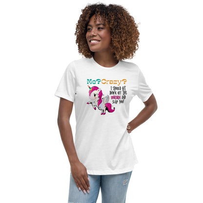 Me? Crazy? Climb Down Off Unicorn / Funny Women's Shirts / Women's Funny Shirts / Express Your Dorkiness